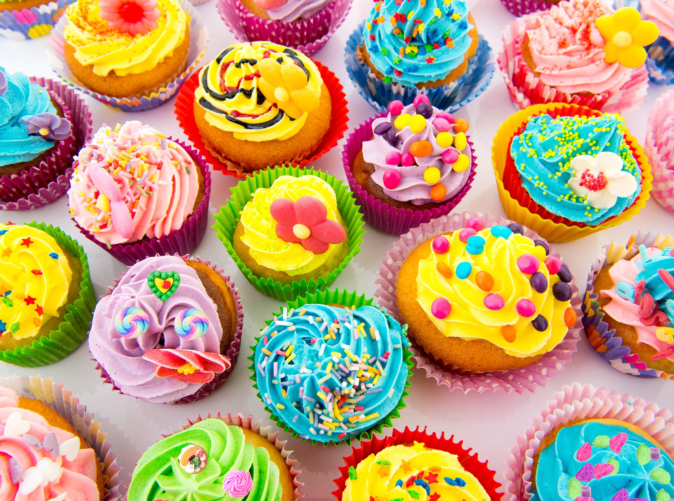 Jigsaw Puzzles for Adults 1000, Cupcakes Puzzle Game, Decompressing Intellectual Educational Toy Good Gift for Adults Parents Kids, Home Decor