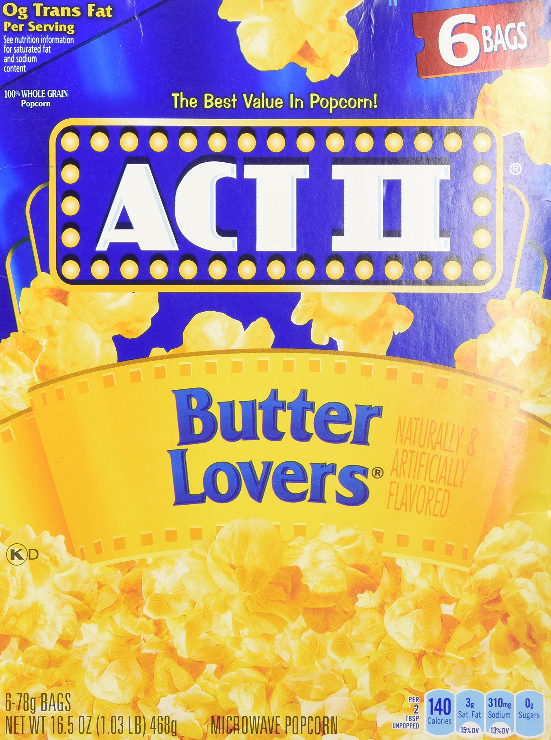 Act II Buttery Kettle Corn Microwave Popcorn 4 Boxes of 3