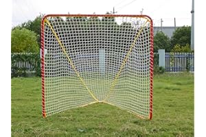 Vallerta® Signature Series Official 6' x 6' Regulation Size Lacrosse Goal. Heavy Duty 1.5 Inch Portable Steel Practice/Training Aid Equipment for Kids & Adults.