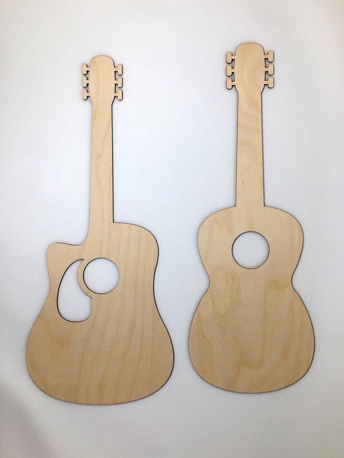 Guitar Party Decorations, Set of 2, Craft Wooden 18" x 7.7
