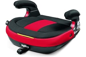 Peg Perego Viaggio Shuttle - Booster Car Seat - for Children from 40 to 120 lbs - Made in Italy - Monza (Black & Red)