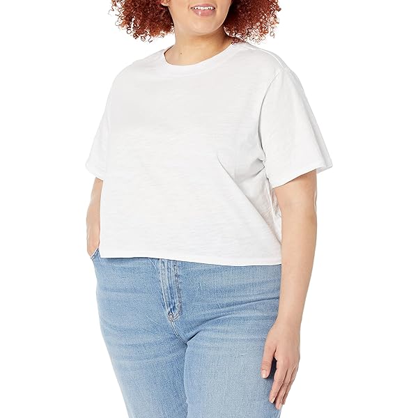 Madewell Softfade Cotton Boxy T-Shirt Femme | Couleur Lac Blanc, Taille XS, Coton, Neuf Avec Défauts