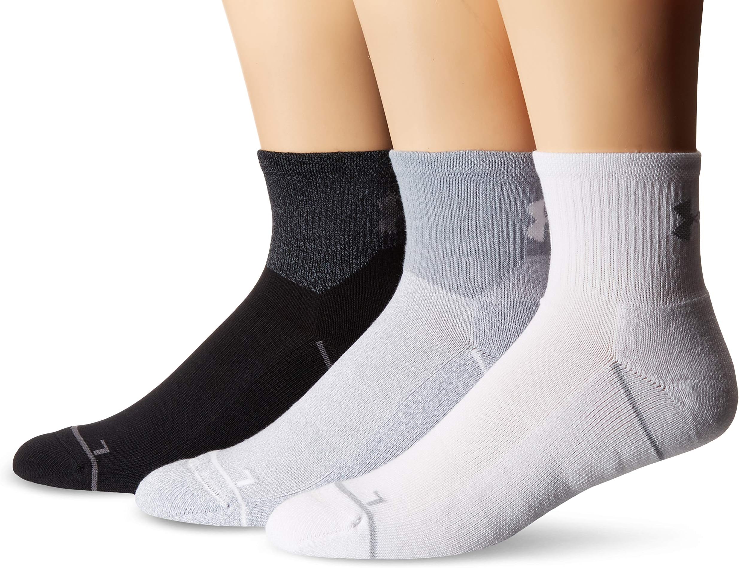 Under Armour Phenom 2.0 Quarter Socks, 3-Pair