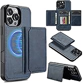 SZHAIYU L5 2 in 1 Detachable Leather Wallet and Phone Cases Compatible with iPhone 16 Pro Max Case with Card Holder RFID Blocking, Compatible with Magsafe Charging 6.9'' (Blue,IP 16 Pro Max)