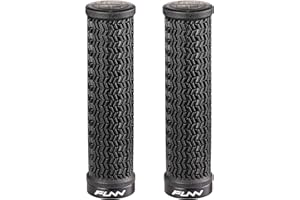 Funn Holeshot Mountain Bike Grips with Single Lock On Clamp, Lightweight and Ergonomic Bike Handle Grips with 22 mm Inner Diameter, Hardened End Bicycle Handlebar Grips for MTB/BMX