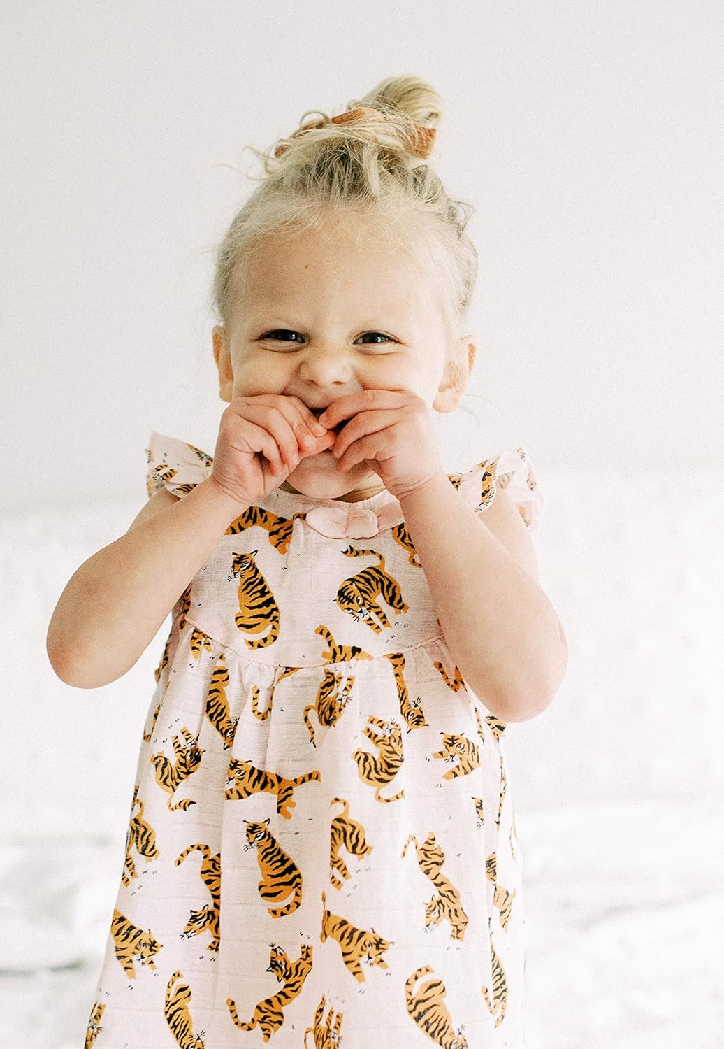 Mud Pie Baby Girls' Tiger Muslin Dress: Clothing