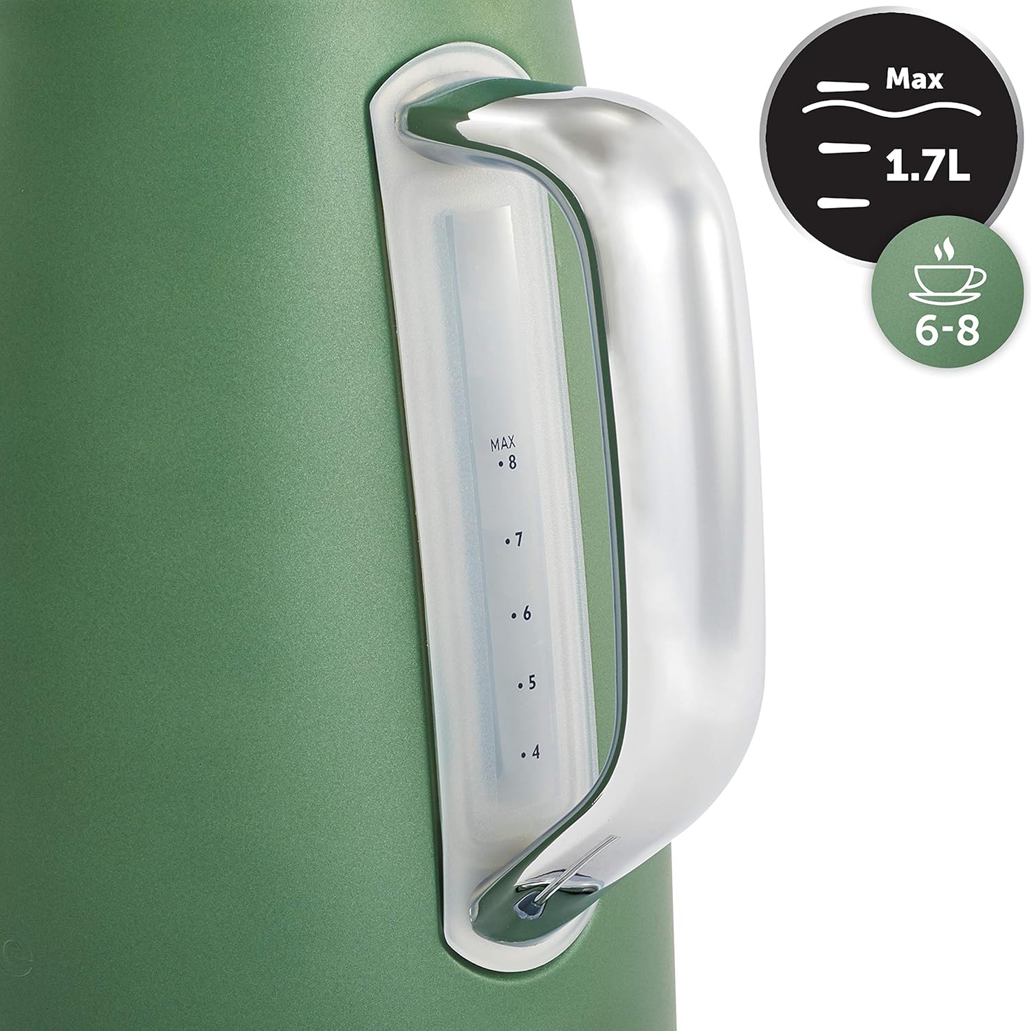 Breville Lustra Electric Kettle 1.7 L 3kW Fast Boil Matt Forest Green [VKT200] BigaMart
