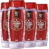 Old Spice Moisturizing Body Wash for Men, Hydro Wash, 2-in-1 Long Lasting Scent & Deep Hydration, 24/7 Shower Fresh, Smoother Swagger Scent, 16 oz (Pack of 4)