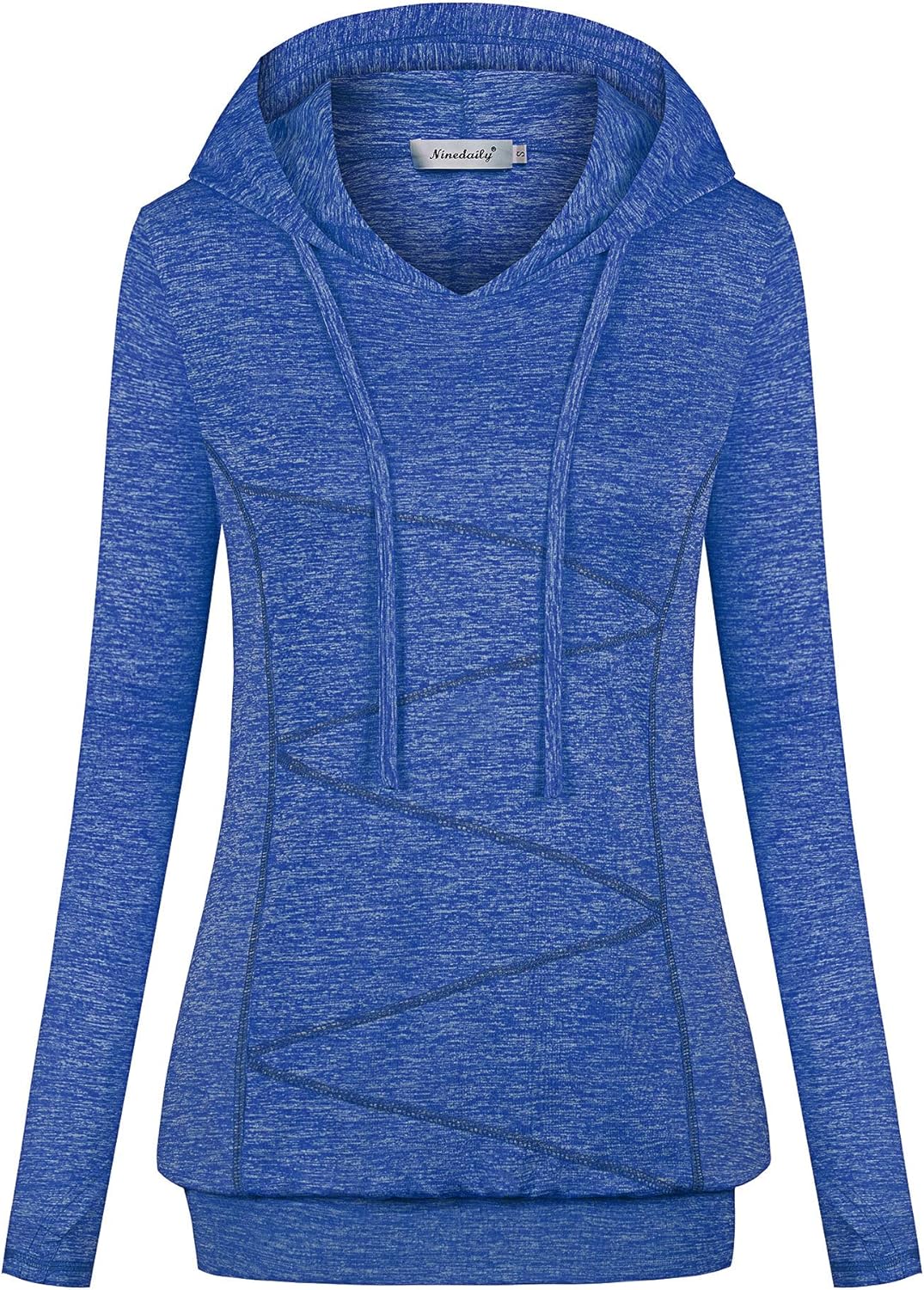 Ninedaily Women's Long Sleeve Hoodies Winter Workout Fitness Tops Exercise Shirt: Clothing
