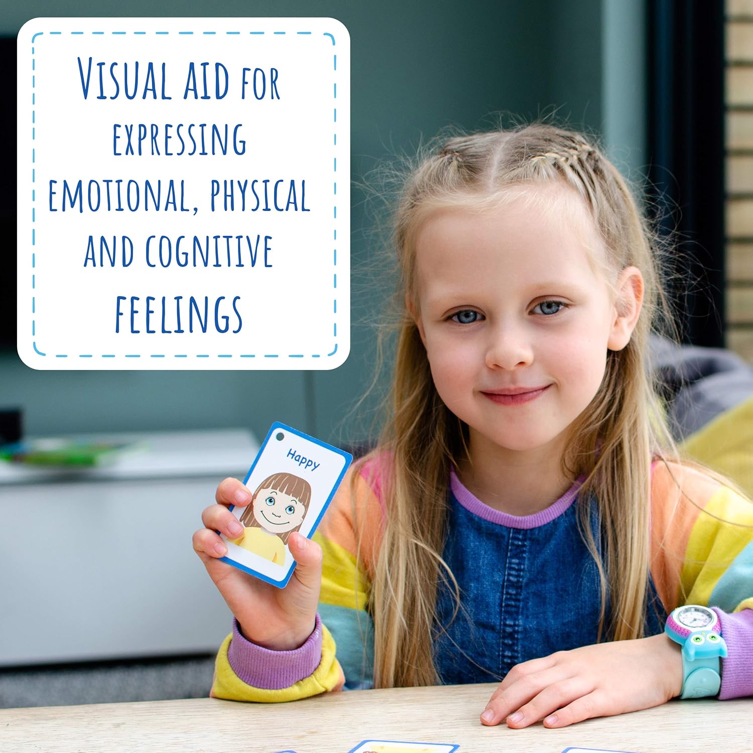 Amonev My Feelings and Emotion Girls Flashcards for visual aid Special Ed Speech Delay Non Verbal Children and adults with Autism - Image 4