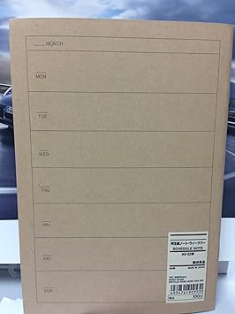 JAPAN MUJI A5 Schedule Note - For Weekly 32 sheets by MUJI: Amazon.es: Oficina y papelería