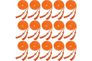 Rcanedny 15 Pieces Graduation Honor Cord Braided Honor Cords with Tassels for Graduation Students (Orange)