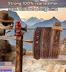 F&L CLASSIC Western Belt without buckle for men