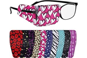 Sosation 10 Pcs Eye Patches for Adult Left Right Eye, Eyepatch for Glasses, Mixed Styles