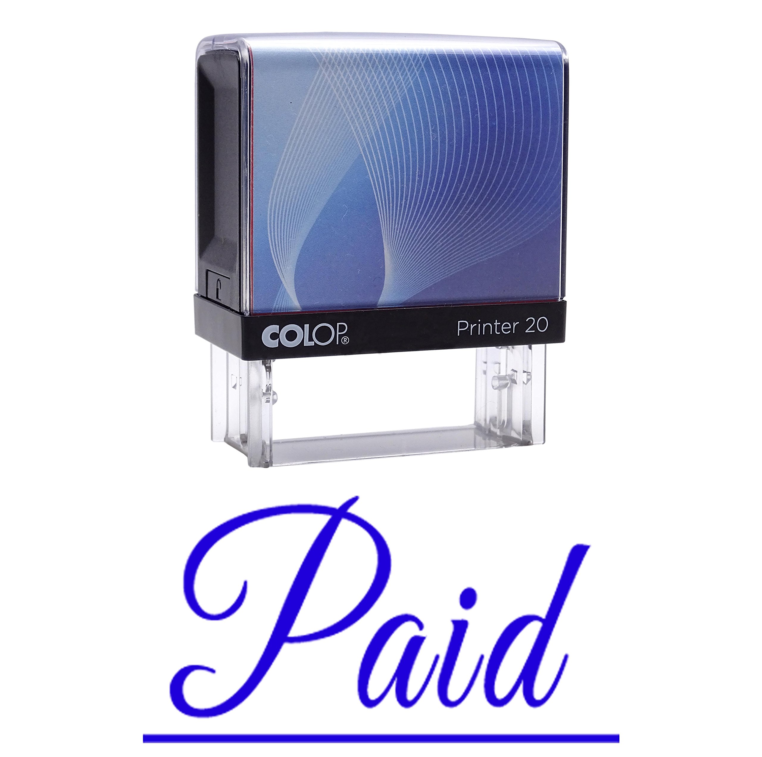 Paid Self Inking Rubber Stamp Custom Colop Office Stationary P20 Mini Stamper