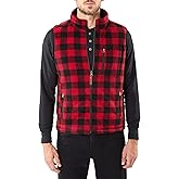 Smith's Workwear mens Sherpa-lined Plaid Micro Polarfleece Jacket With Sherpa Collar