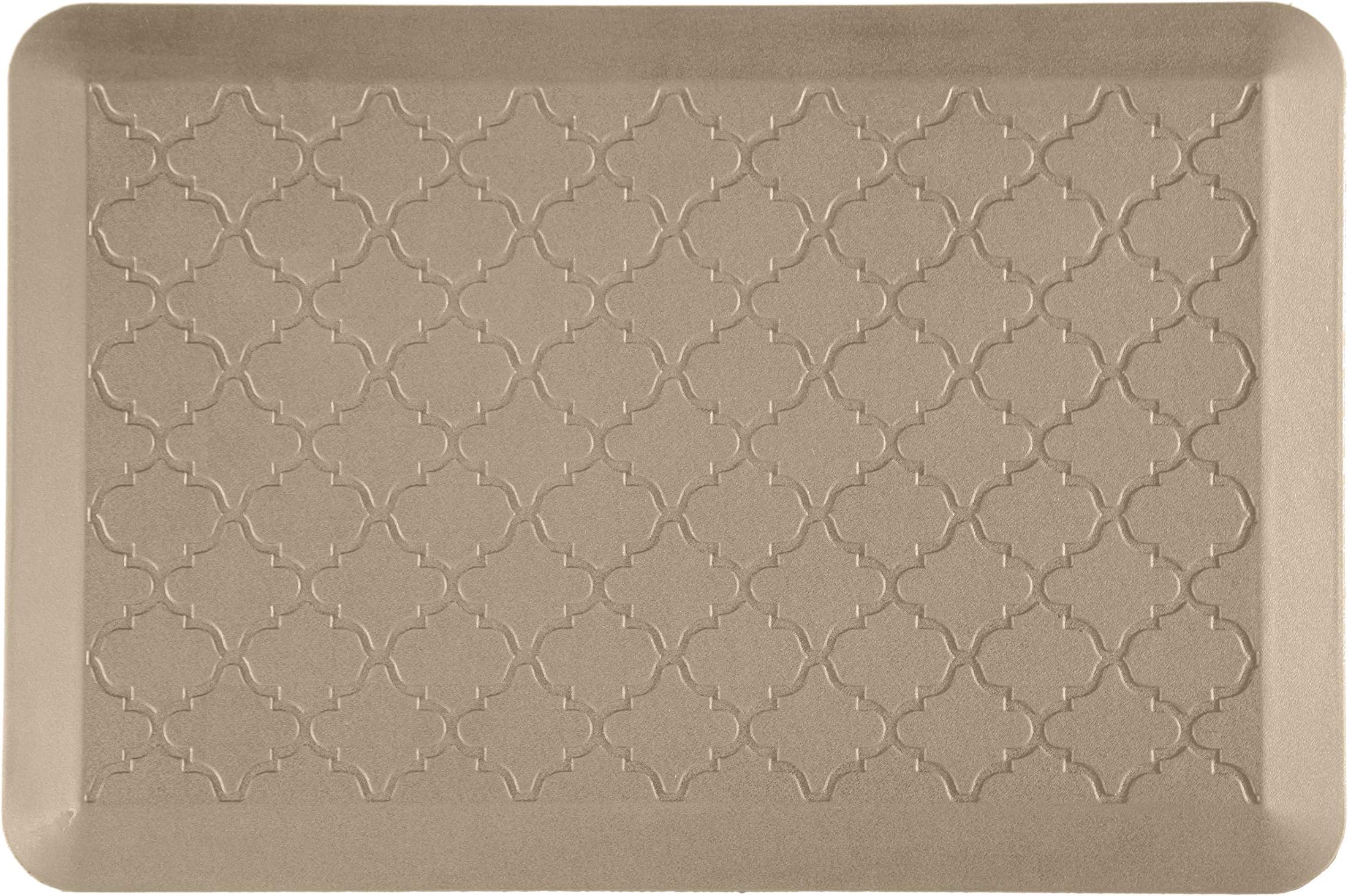 Ornavo Home 3/4" Thick Non-Slip Premium Anti Fatigue Ergonomic Comfort Floor Mat - Non Toxic - Waterproof & Cleanable- Perfect for Kitchen, Work & Office Standing Desk - 20" W x 30" L - Beige