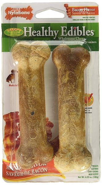 HEALTHY EDIBLES BACON BONE DOG TREAT SIZE: WOLF/2-PACK