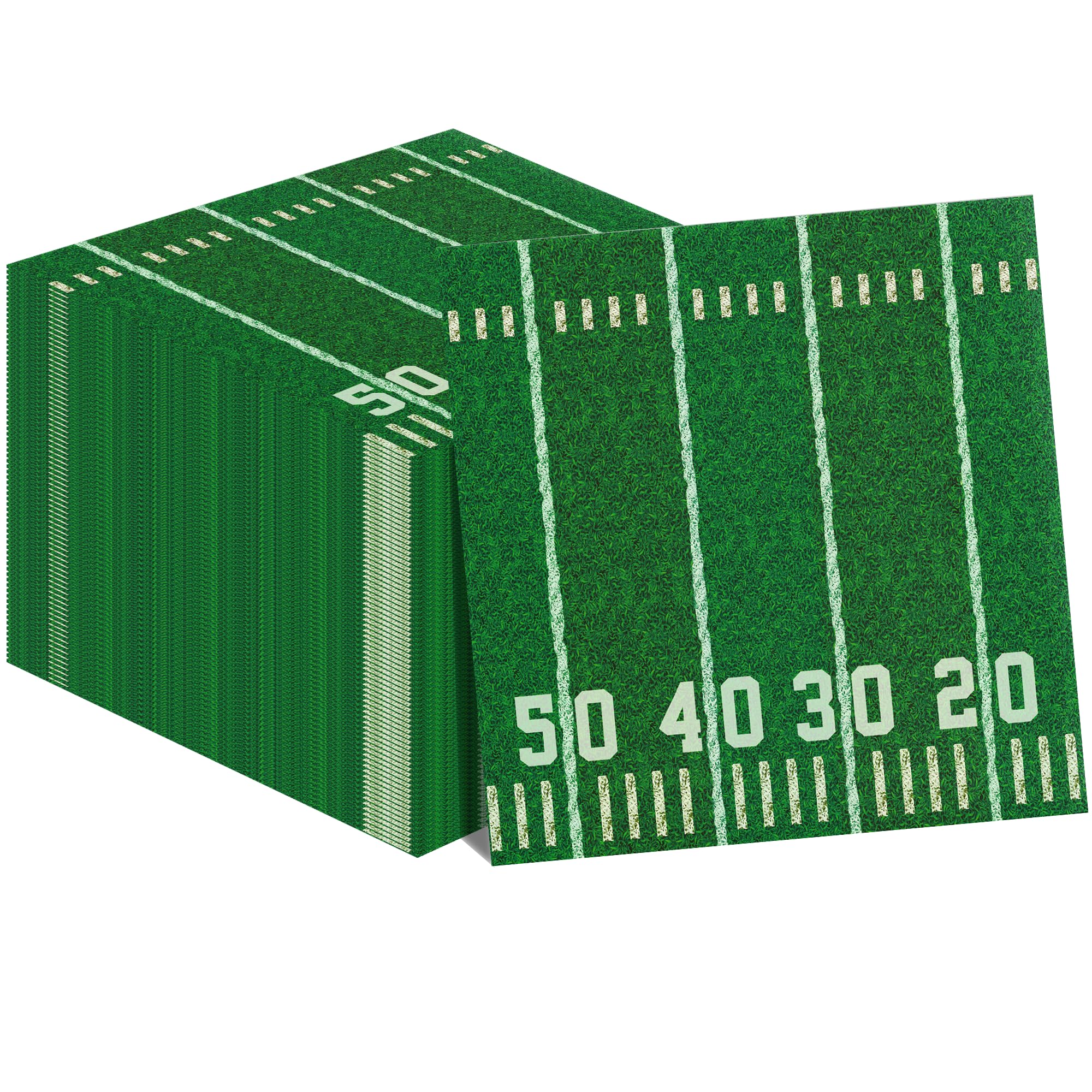 Photo 1 of Football Party Napkins, 40PCS Football Napkins Disposable, Football Party Supplies Birthday Decorations, Football Party Dinner Paper Napkins for Theme Party, Birthday, 6.5 Inch