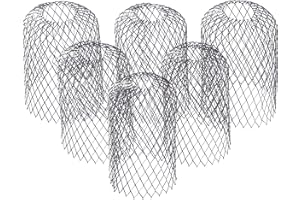 PATIO EDEN Downspout Cover 6-Pack: 100% Stainless Steel Down Spout Drain Cover, Rust Resistant Gutter Guard, Expandable Size, Keeps Leaves, Debris and Rodents Out, Downspout Filter for Most Gutters