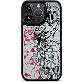 SIMPLYMDRN Tough for iPhone 12 Pro Case - Warrior Design - Cool Case for Men - Fighter Assassin Case - Tough and Flexible (Berserker Black)