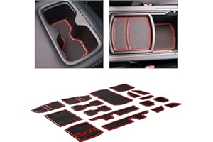 CupHolderHero fits Honda Accord Accessories 2018-2022 Premium Custom Interior Non-Slip Anti Dust Cup Holder Inserts, Center Console Liner Mats, Door Pocket Liners 17pc Set (Red Trim)