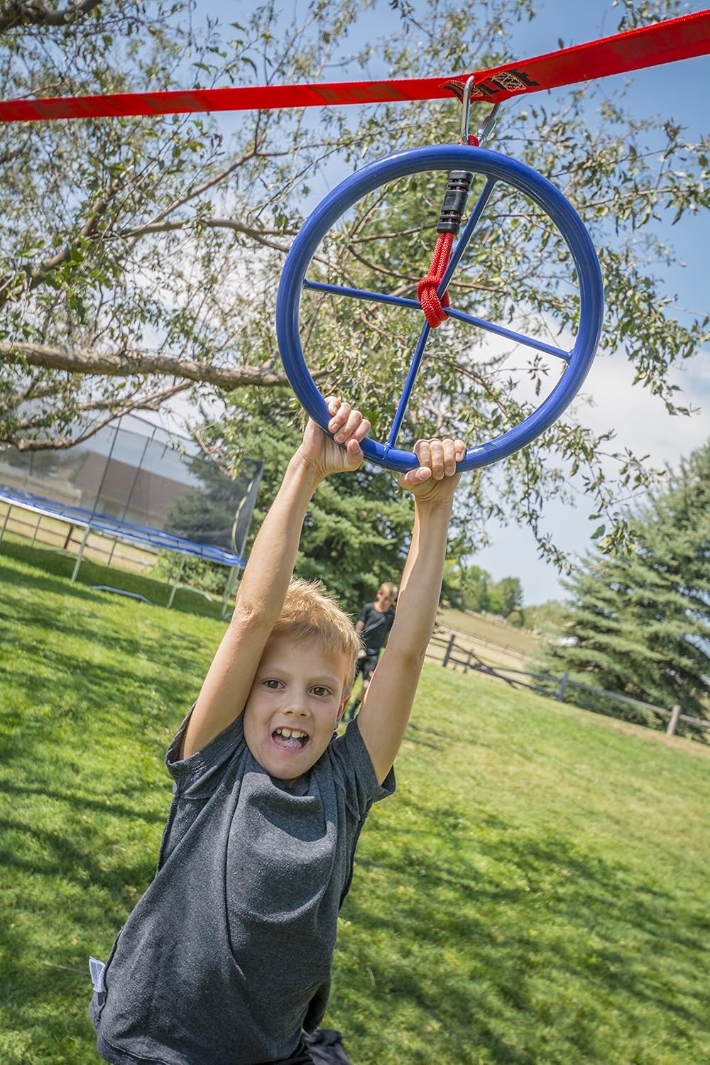 Slackers Ninja-Wheel - Outdoor Ninja Warrior Training Equipment For Kids - Easily Attaches To Your Ninjaline Obstacle Course - The Prefect Addition To Your Outdoor Play Equipment!: Toys & Games