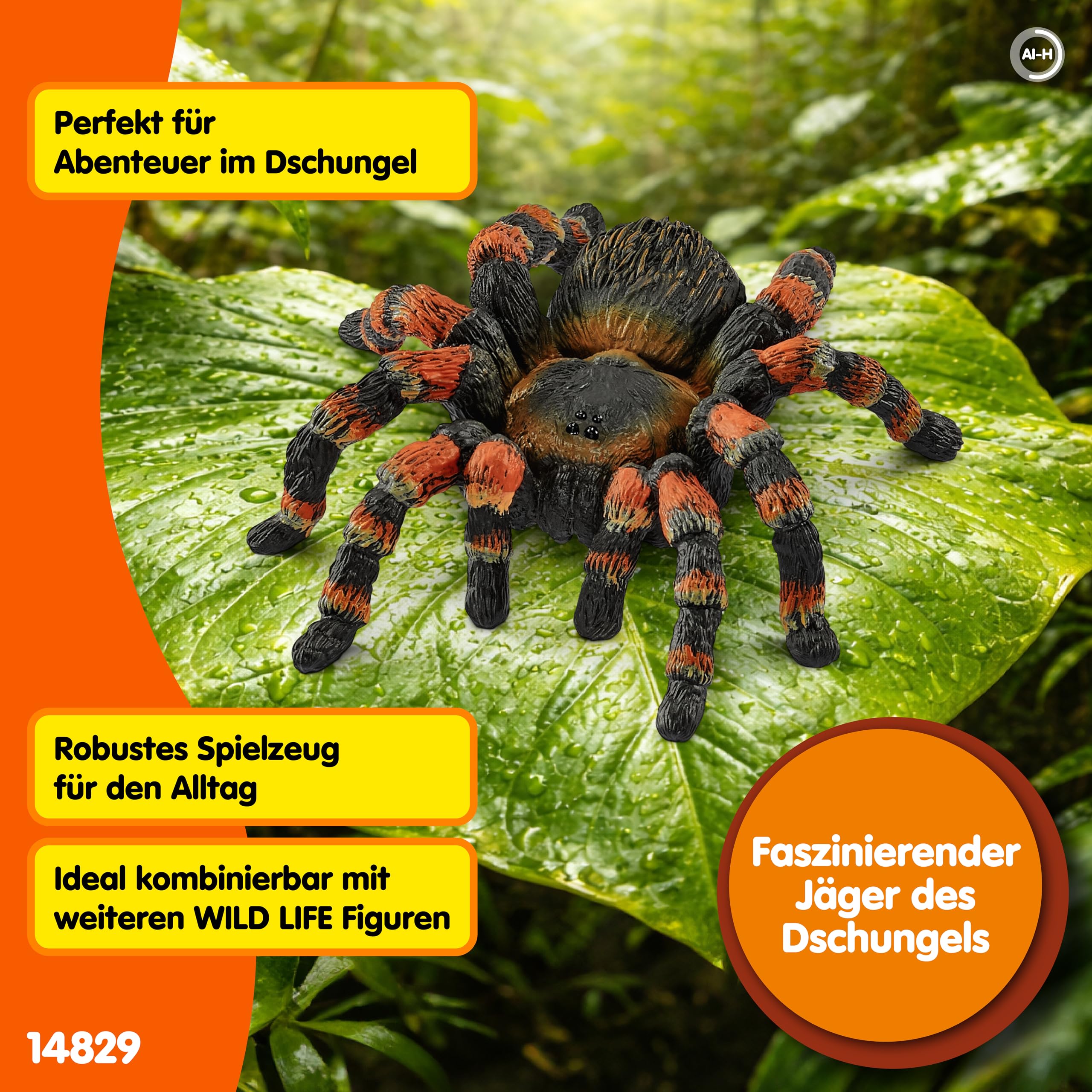 SCHLEICH WILD Life | Vogelspinne 14829 | detailgetreue Tierfiguren | Zoo Spielzeug | tolles Geschenk für Jungen und Mädchen | Deko für Geburtstag | Spielfigur ab 3 Jahren | 8 x 6 x 2 cm 4