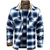 EKLENTSON Men's Flannel Shirts Lightweight Cotton Button Down Long Sleeve Shirt Casual Plaid Pocket Shirts Outdoor Work