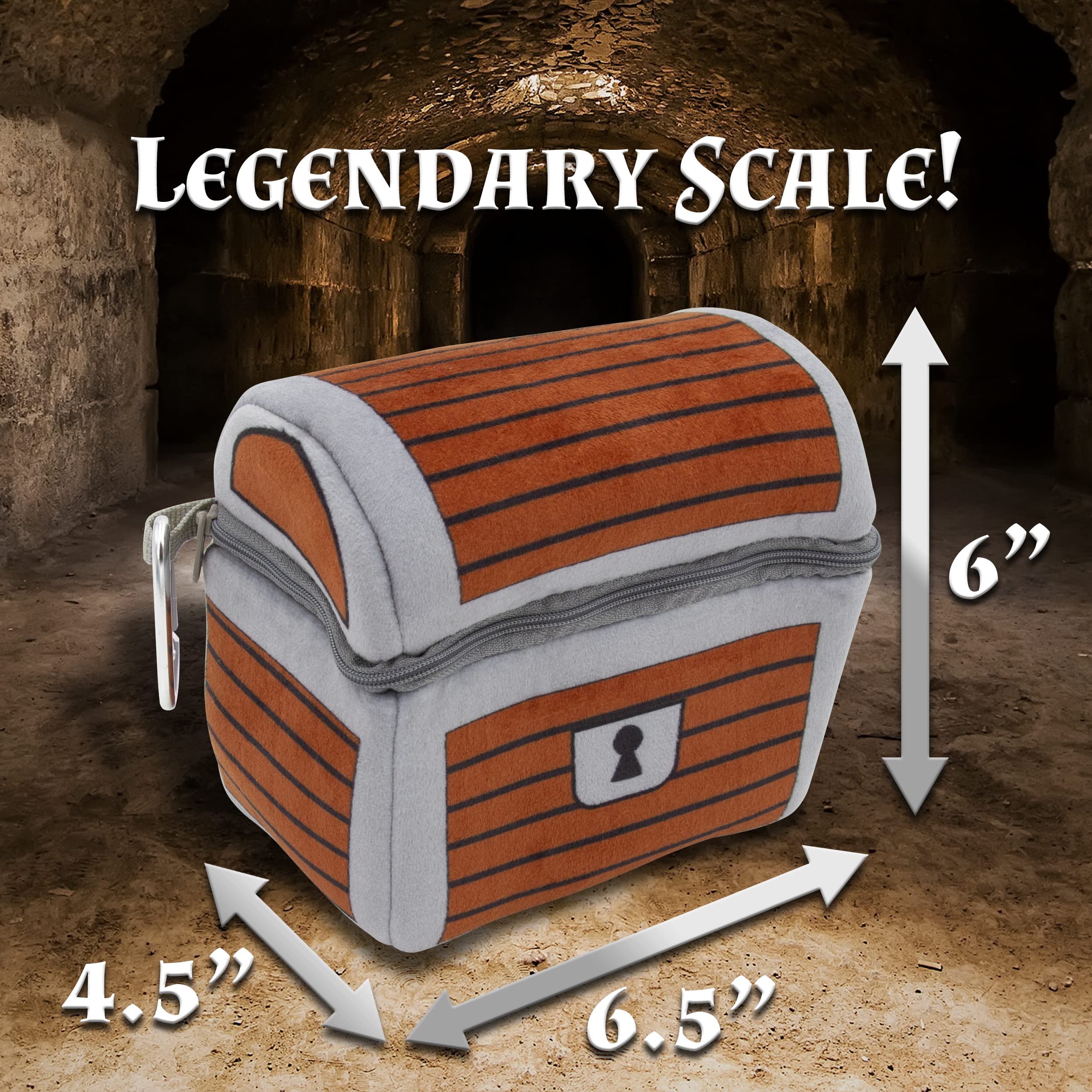 CASEMATIX Mimic Dice Chest and DND Dice Case with 7 Included RPG Dice - 6.5