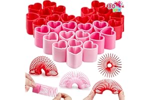 JOYIN 30 Packs Valentine’s Day Party Favors with Mini Springs Toys, Multi-Color Heart Coil Springs Toys, Stress Relief Fidget Toys for Kids Classroom Exchange, School Prize and Goodie Bag Stuffers
