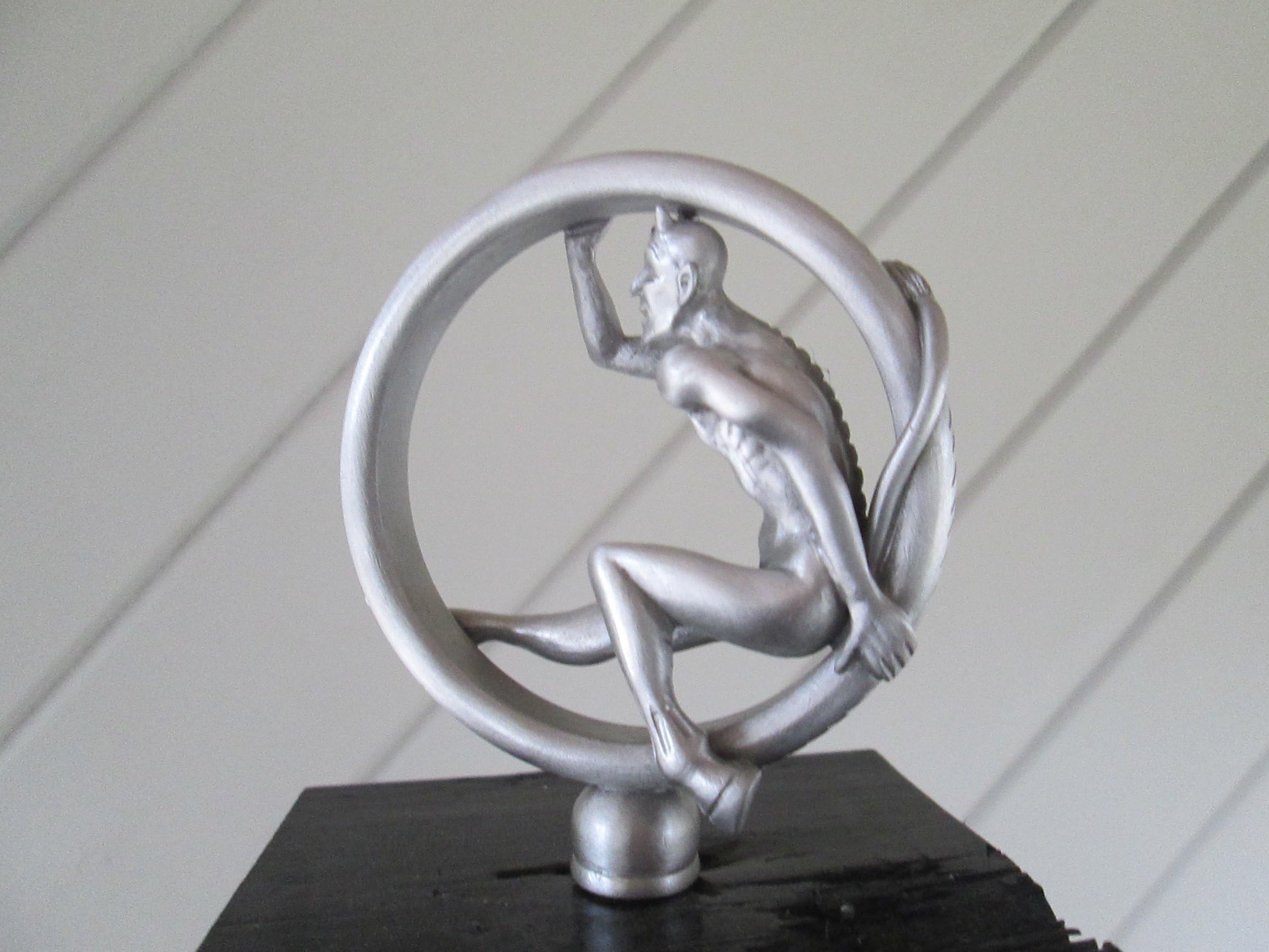 Satan Riding Tire, Speed Demon, Rolling Devil,Car Hood Ornament