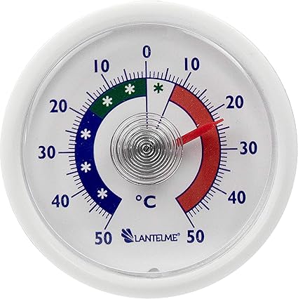 Adhesivo de termómetro analógico refrigerador Redondo bimetálico