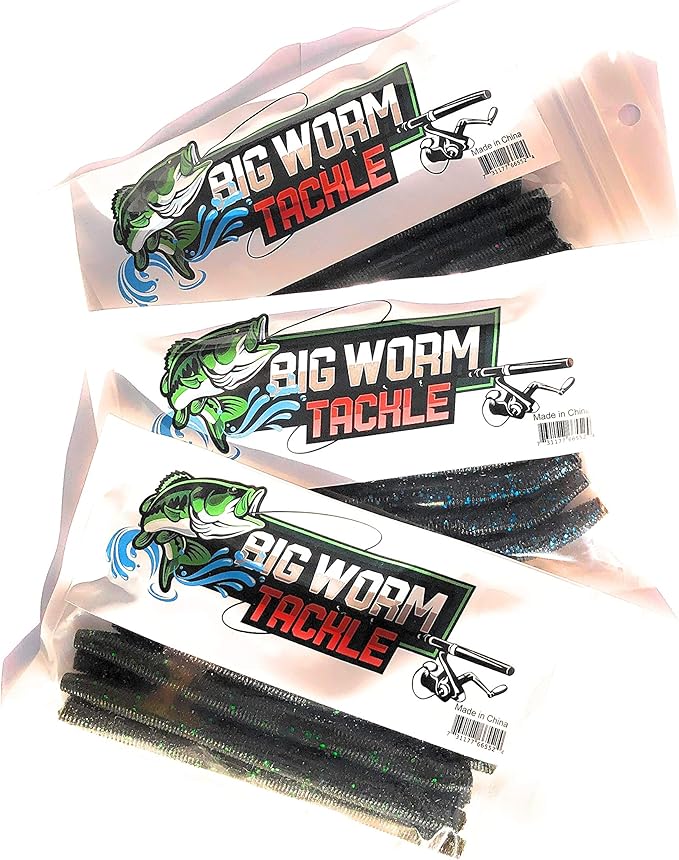 Big Worm Tackle Garlic Scented Senko 5 Inch Worms, Pack of