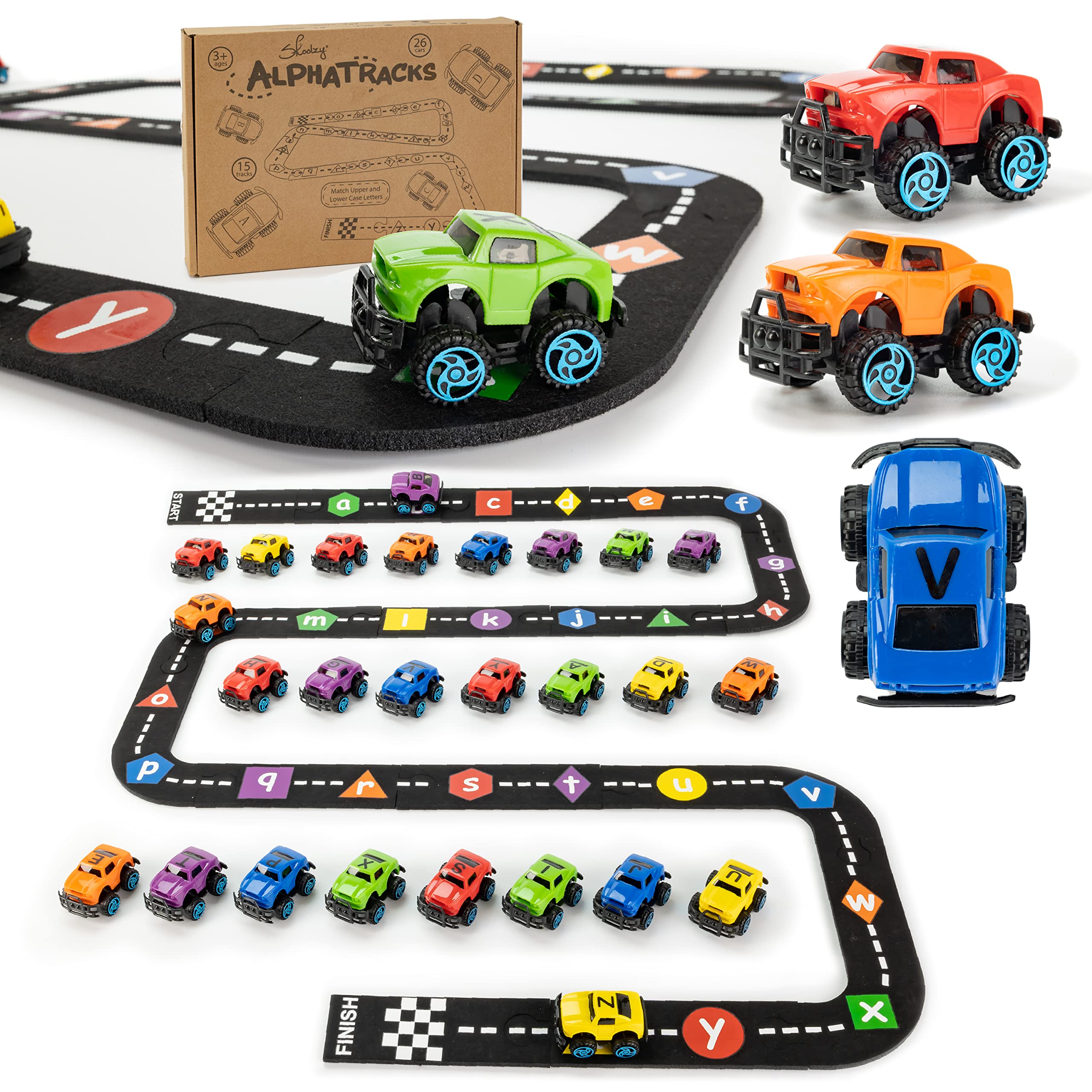 Letter R Racing Track Mua Skoolzy Alpha Tracks Alphabet Race Car Track 41-Piece Set with ...