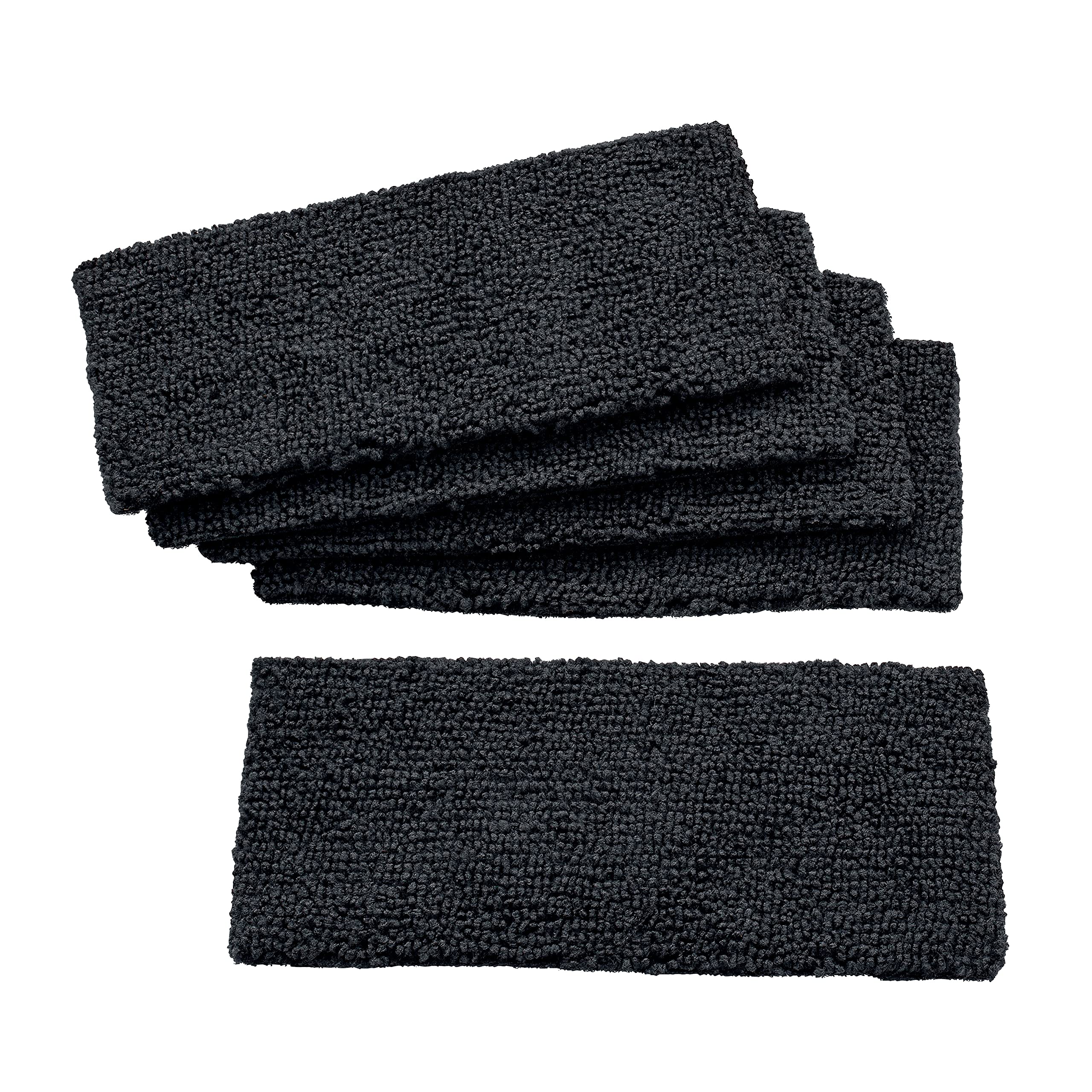 SIGEL BA121 Set of 5 Spare microfiber strips with velcro for SIGEL BA120 BlackBoard eraser, 13 x 6 cm, Black