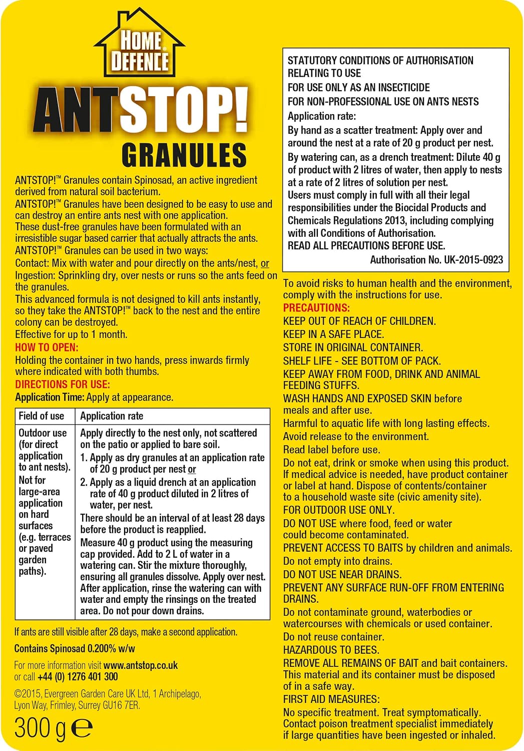 Home Defence Ant Stop! Granules 300g, Old Formulation, Black, 300 grams - Image 3
