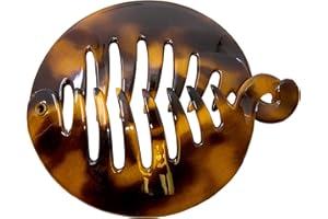 Camila Paris CP2879 3.255 inch French Banana Clip Hair Comb Tokyo Round Girls Ponytail Holder Interlocking Banana Combs For V