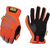 Mechanix Wear Hi-Viz FastFit Work Gloves, Large, Fluorescent Orange