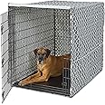 MidWest Homes for Pets Dog Crate Cover, Privacy Dog Crate Cover Fits Midwest Dog Crates, Crate Cover Only; Machine Wash & Dry; Gray Geo Print; 54 inch