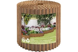 Garden Lawn Edging and Landscape Border - 6" x 20' Corrugated Metal Garden Edging, for DIY Flower Beds, Lawns & Landscaping (