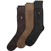 POLO RALPH LAUREN Men's Super Soft Flat Dress Crew Socks (3-Pack)