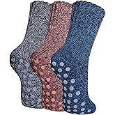 SeeyAN Merino Wool Grip Socks For Womens Non Slip Ski Boot Hiking Thermal Winter Warm Cozy Anti Skid Socks 3 Pairs