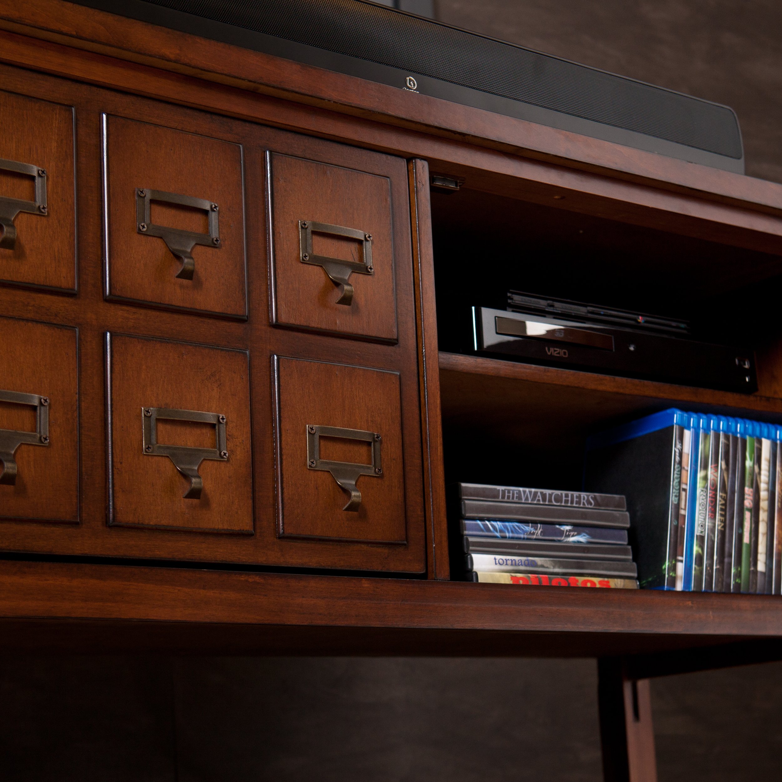 Apothecary Console & TV Stand w/ Adjustable Shelves 48" Television Pricepulse