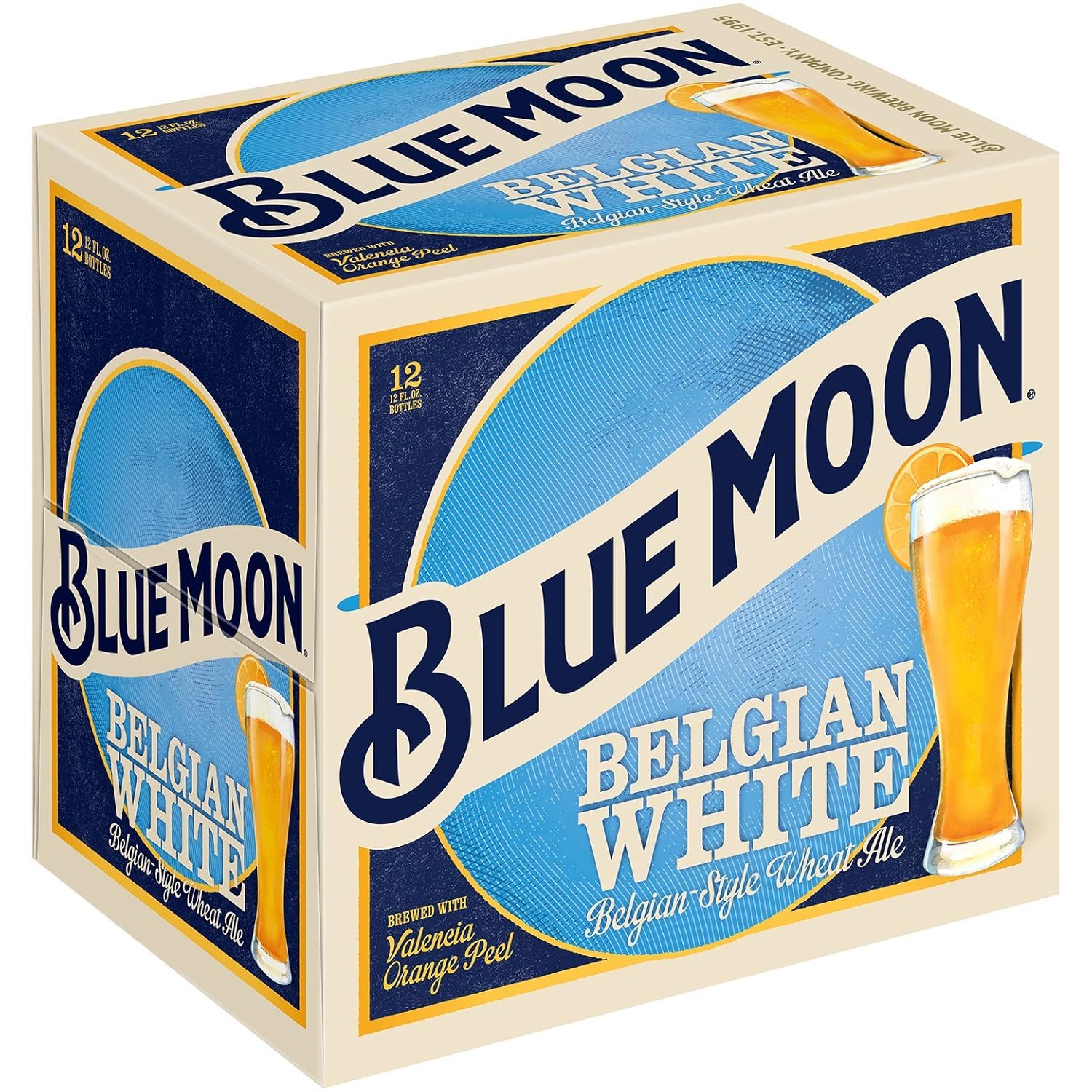 Blue Moon Belgian White Ale, 12 pk, 12 oz bottles, 5.4 ABV