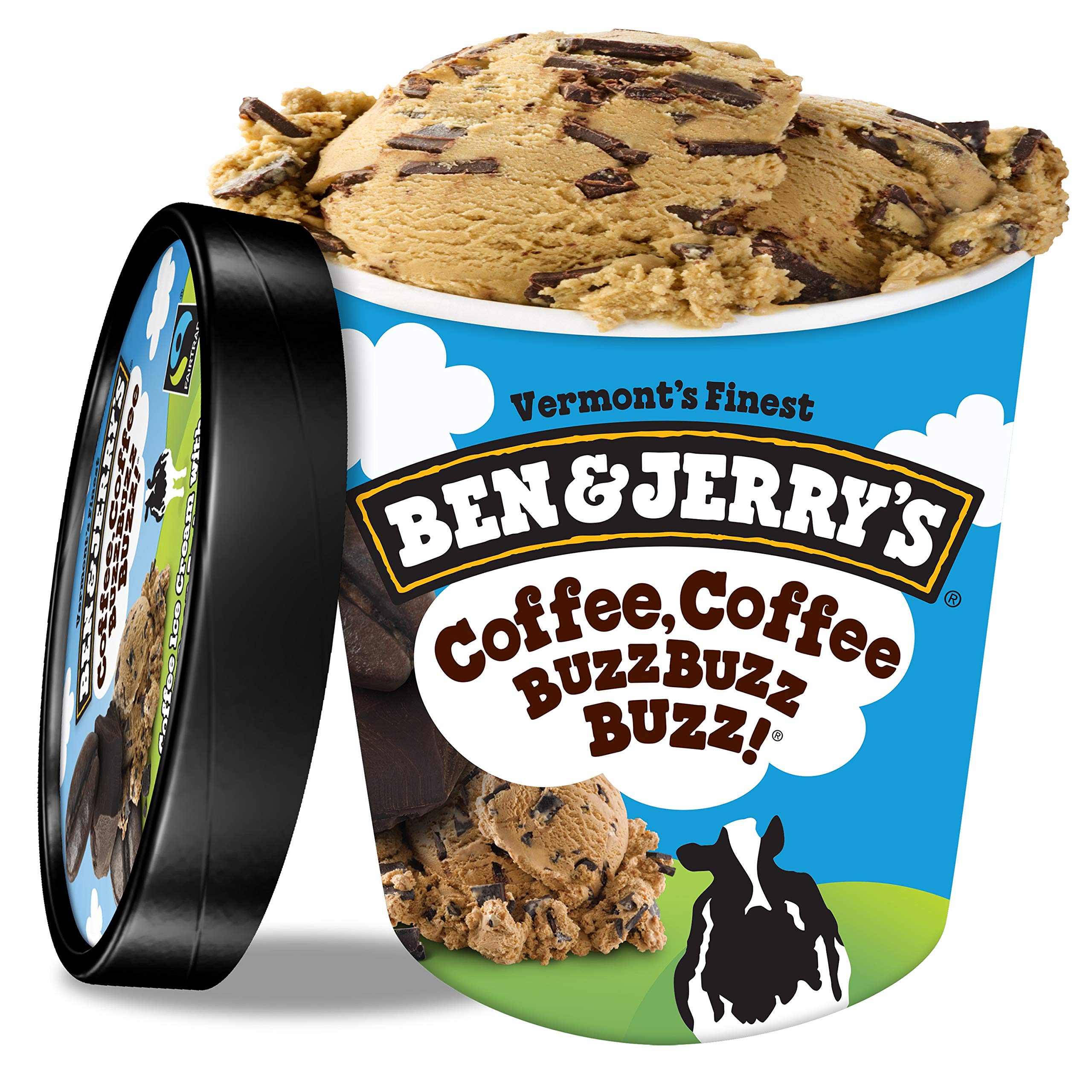 Ben & Jerry's Ice Cream Coffee Coffee BuzzBuzzBuzz! Non-GMO 16 oz