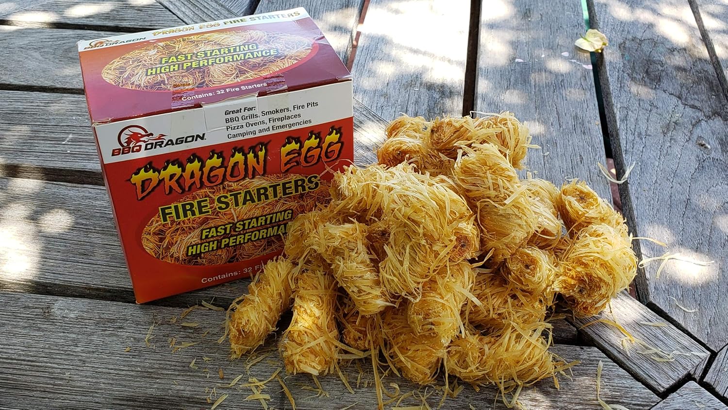 BBQ Dragon Dragon Egg Fire Starter - Fastest Charcoal Starter for Charcoal Grill, Kamado Grills, BBQ Grill, Camping Stove, Green Egg, Grill Lighter Lights Easy, Burns Hot 1500F, Quality - 32 Pack : Garden & Outdoor