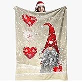 Christmas Gnomes Throw Blanket, Xmas Gifts 320GSM Blanket, Fluffy Cozy Soft Warm Plush Lightweight Decorative Blanket Quilt for Bed Chair Couch Sofa (Christmas Elves 1, 50"x40")