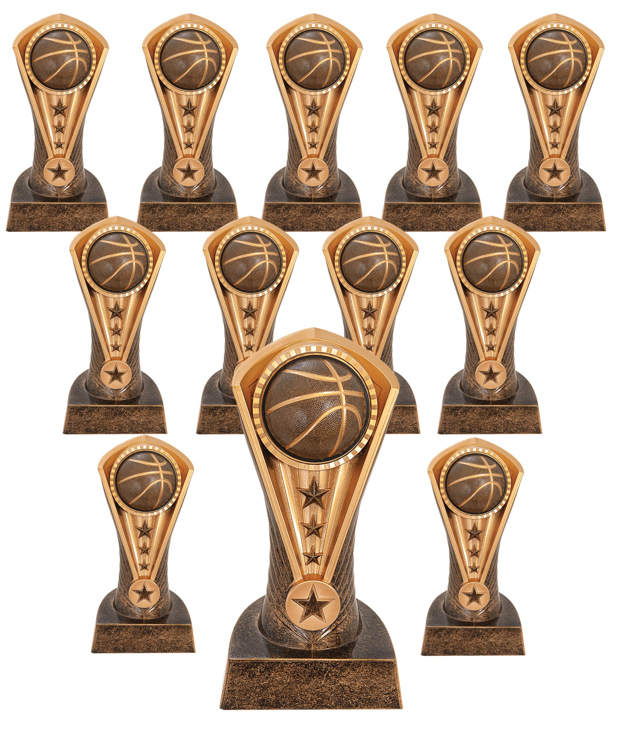 Photo 1 of Express Medals 12 Pack of 6.5 Inch Tall Cobra Basketball Trophy Awards Boys Girls Mens Women Youth Team Trophies Award Tournament Champion Winner Event Prize Gift CA193BB