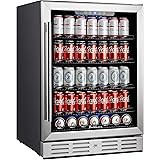 Kalamera 24 inch 154 Cans Capacity Beverage Cooler- Fit Perfectly into 24" Space Built in Counter or Freestanding - for Soda,